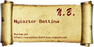 Nyisztor Bettina névjegykártya