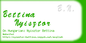 bettina nyisztor business card